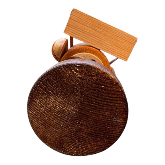 Vtg Erzgenbirge Wooden Incence Smoker Rauchermanner Toy Seller Germany 9.5" - Picture 7 of 9